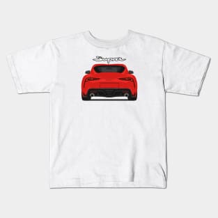 Rear Supra 5th Generation GR A90 red Kids T-Shirt